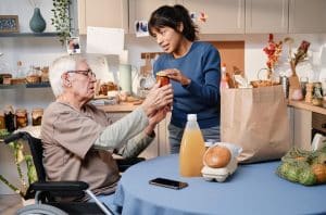Food delivery programs for elderly benefit recipients